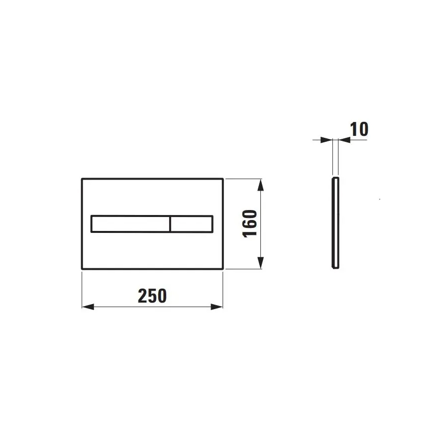 LAUFEN H8956610000001 - Splachovacie tlačidlo DUAL LIS biele