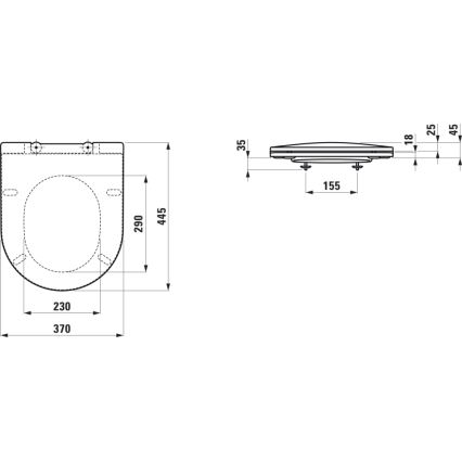 LAUFEN H8989660000001 - Záchodová doska SoftClose PRO duroplast/biela