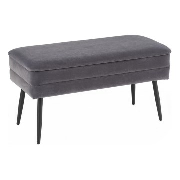 Lavica s úložným priestorom VELVA 37x78 cm šedá