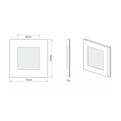 LDST AN-01-SZ-BZ9 - LED schodišťové svietidlo ANGEL 9xLED/1,2W/230V zlatá 6500K
