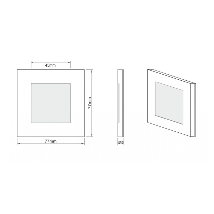 LDST AN-01-SZ-BZ9 - LED schodišťové svietidlo ANGEL 9xLED/1,2W/230V zlatá 6500K