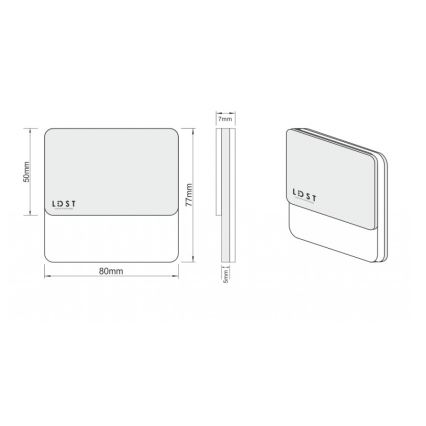 LDST DA-01-SS-BZ5 - LED schodiskové svietidlo DAISY 5xLED/1,2W/230V matný chróm 6500K