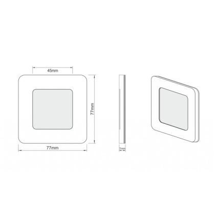 LDST DI-01-B-BZ12 - LED Schodiskové svietidlo DIANA LED/1,2W/230V biela 6500K