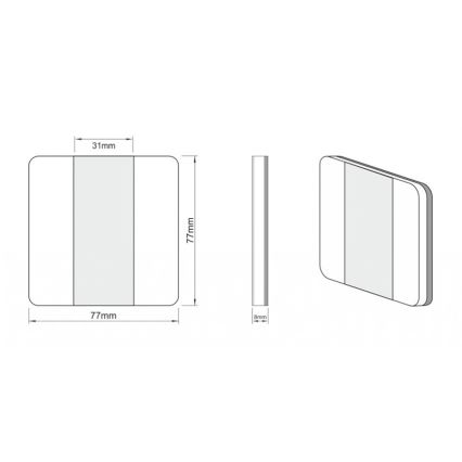LDST DU-01-SZ-BC8 - Osvetlenie schodiska DUO 10xLED/1,2W/230V
