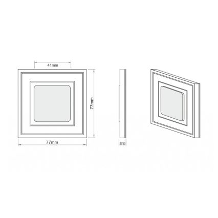 LDST KE-01-B-BZ8 - LED schodišťové svietidlo KELLY 8xLED/1,2W/230V biela 6500K