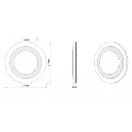 LDST LI-01-SZ-BC8 - LED schodišťové svietidlo LILI 8xLED/1,2W/230V zlatá 3500K