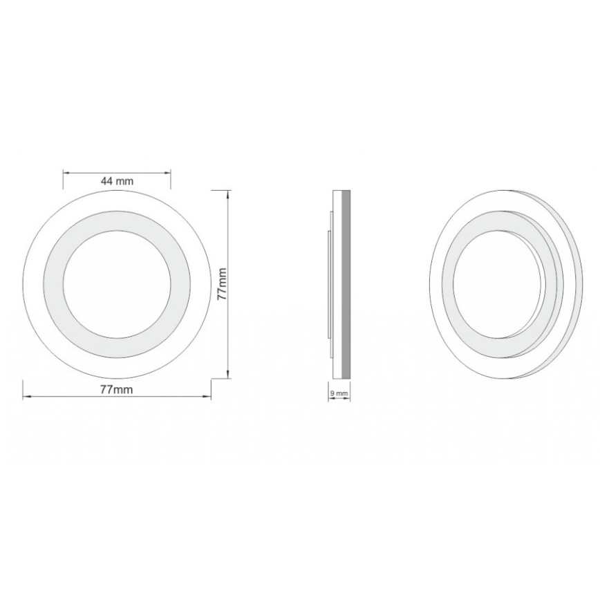 LDST LI-01-SZ-BC8 - LED schodišťové svietidlo LILI 8xLED/1,2W/230V zlatá 3500K