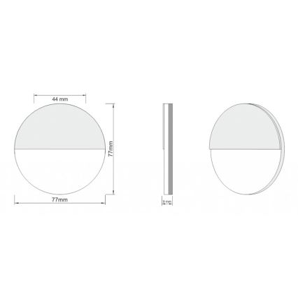 LDST RO-01-CB-BC4 - Osvetlenie schodiska ROBIN 4xLED/1,2W/230V