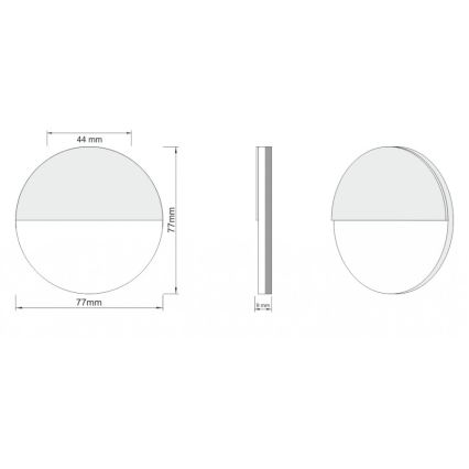 LDST RO-01-SC-BC4 - LED schodiskové svietidlo ROBIN 4xLED/1,2W/230V matná čierna 3500K