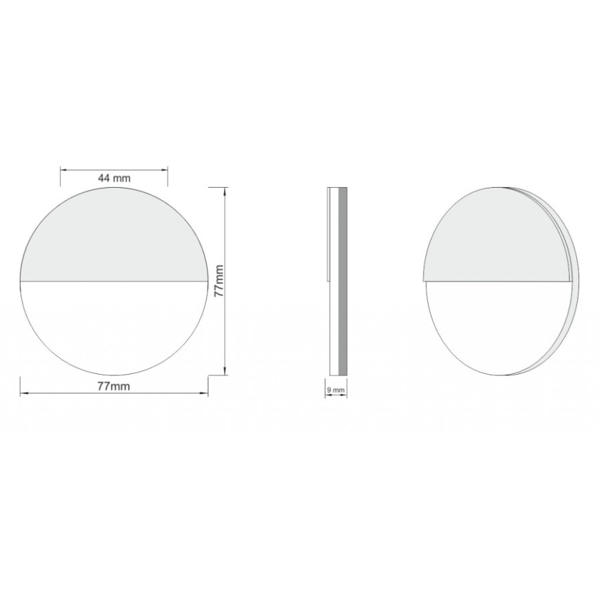 LDST RO-01-SC-BC4 - LED schodišťové svietidlo ROBIN 4xLED/1,2W/230V matná čierna