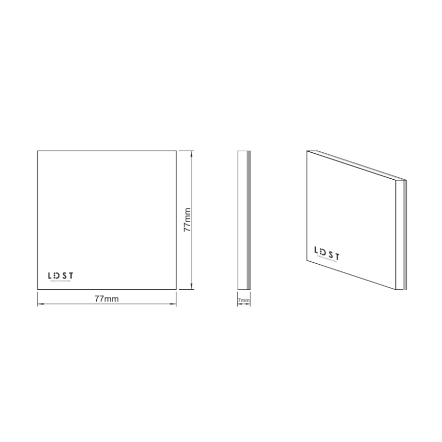LDST SI-01-L-BZ8 - LED schodišťové svietidlo SILVER 8xLED//1,2W/230V 6500K