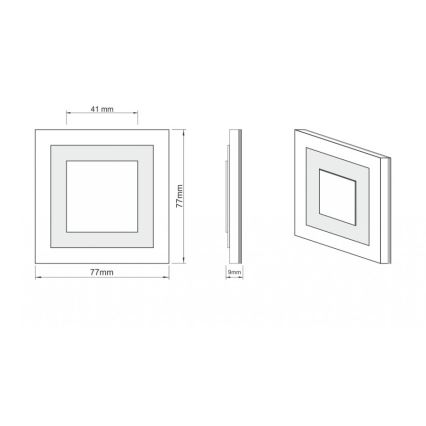 LDST SU-01-SZ-BC8 - LED schodišťové svietidlo SUNNY 8xLED/1,2W/230V zlatá 3500K