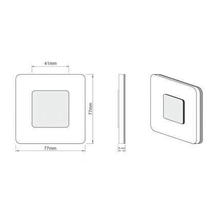 LDST SW-01-SC-BC8 - Osvetlenie schodiska SWIFT 8xLED/1,2W/230V