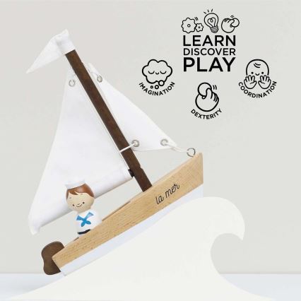 Le Toy Van - Drevená plachetnica s kapitánom buk