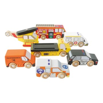 Le Toy Van - Set záchranných autíčok s vrtuľníkom