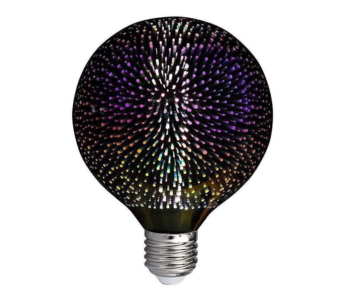 LED 3D Dekoračná žiarovka FILAMENT G125 E27/4W/230V 3000K