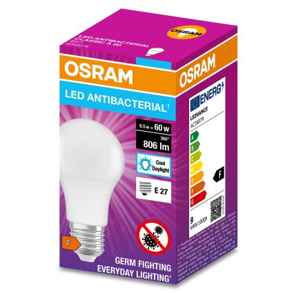 LED Antibakteriálna žiarovka  A60 E27/8,5W/230V 6500K - Osram