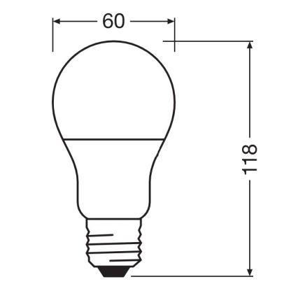 LED  Antibakteriálna žiarovka A75 E27/10W/230V 6500K - Osram