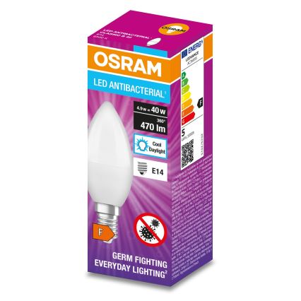 LED  Antibakteriálna žiarovka  B40 E14/4,9W/230V 6500K - Osram