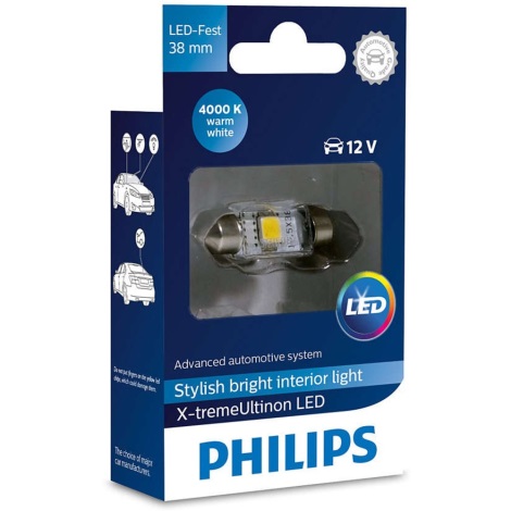 LED Autožiarovka Philips X-TREME ULTINON 128584000KX1 LED SV8.5-8/0,8W/12V 4000K