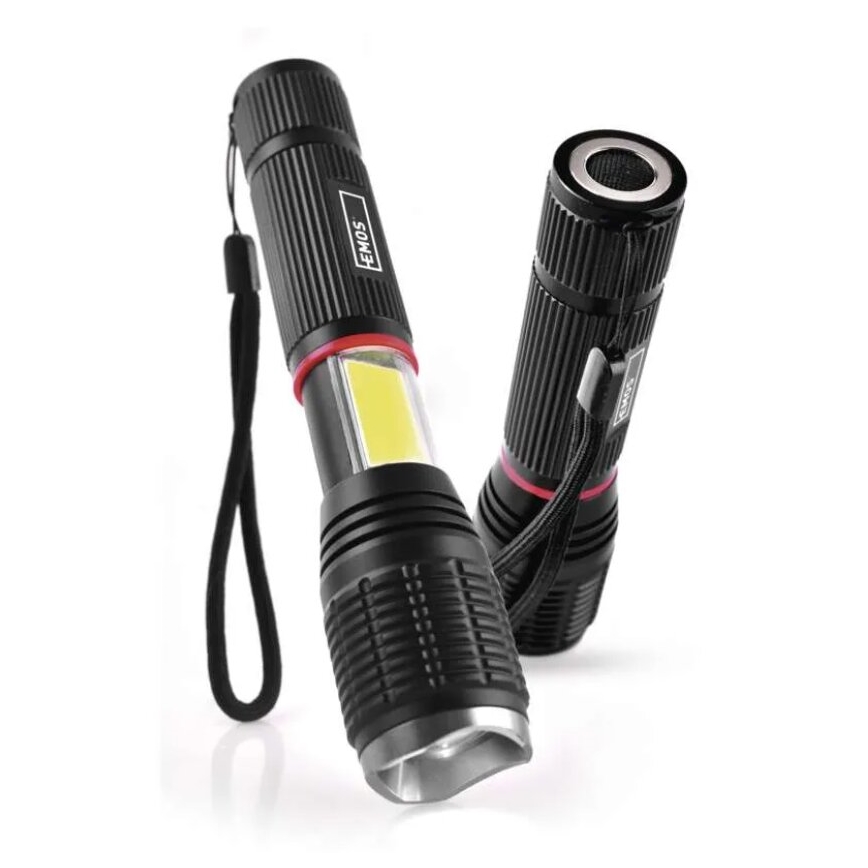 LED Baterka 2v1 COB LED/3xAAA