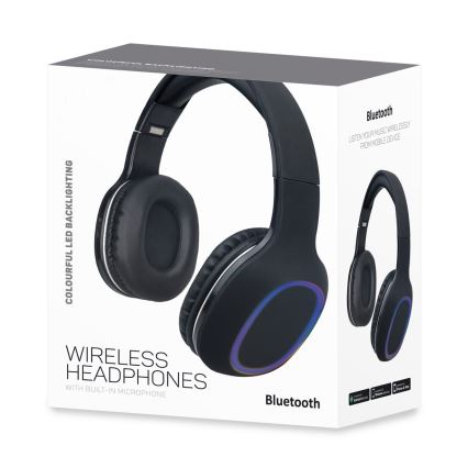 LED Bezdrôtové slúchadlá s Bluetooth 400 mAh