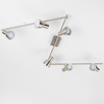 LED bodové svietidlo 6xE14/5W/230V matný chróm