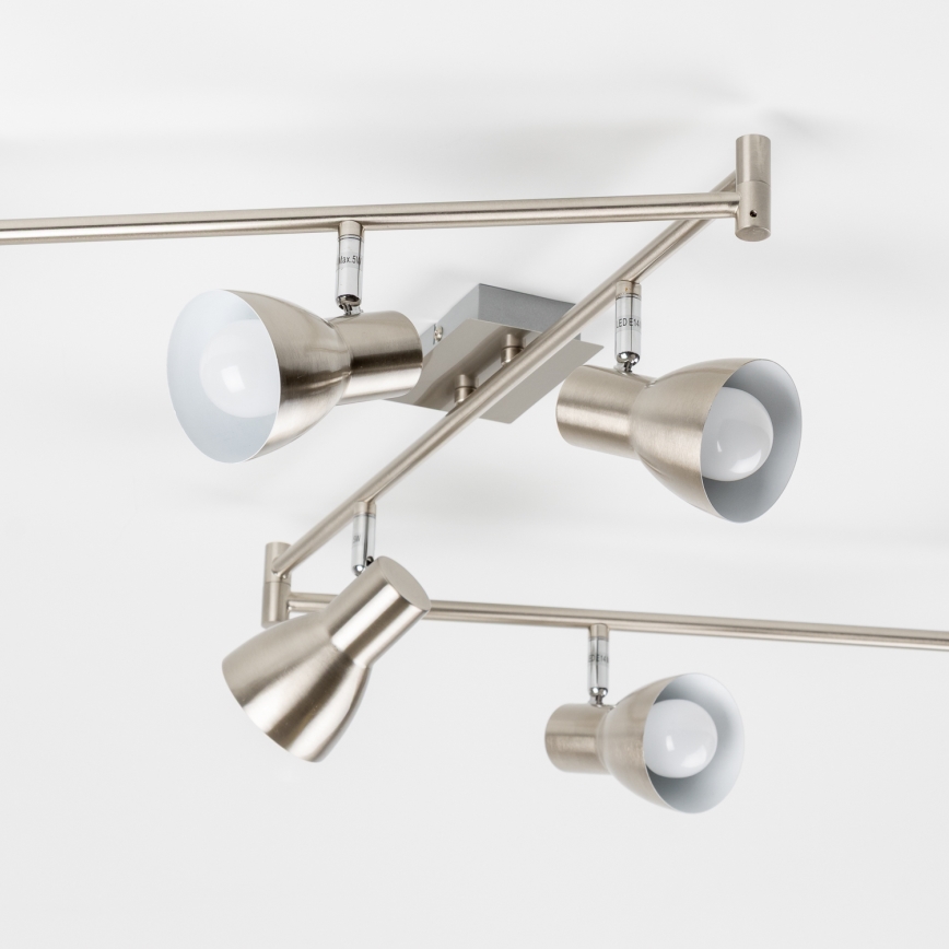 LED bodové svietidlo 6xE14/5W/230V matný chróm