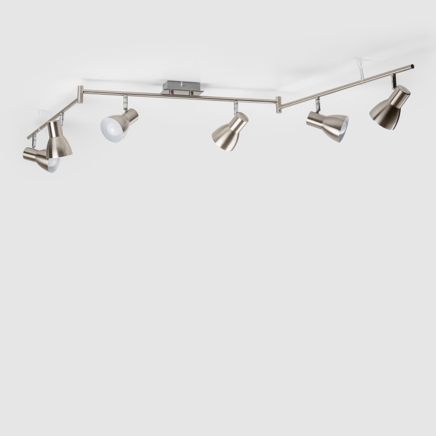 LED bodové svietidlo 6xE14/5W/230V matný chróm