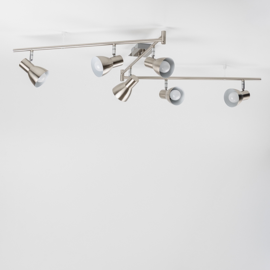 LED bodové svietidlo 6xE14/5W/230V matný chróm