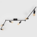 LED Bodové svietidlo 6xE27/6,5W/230V čierne
