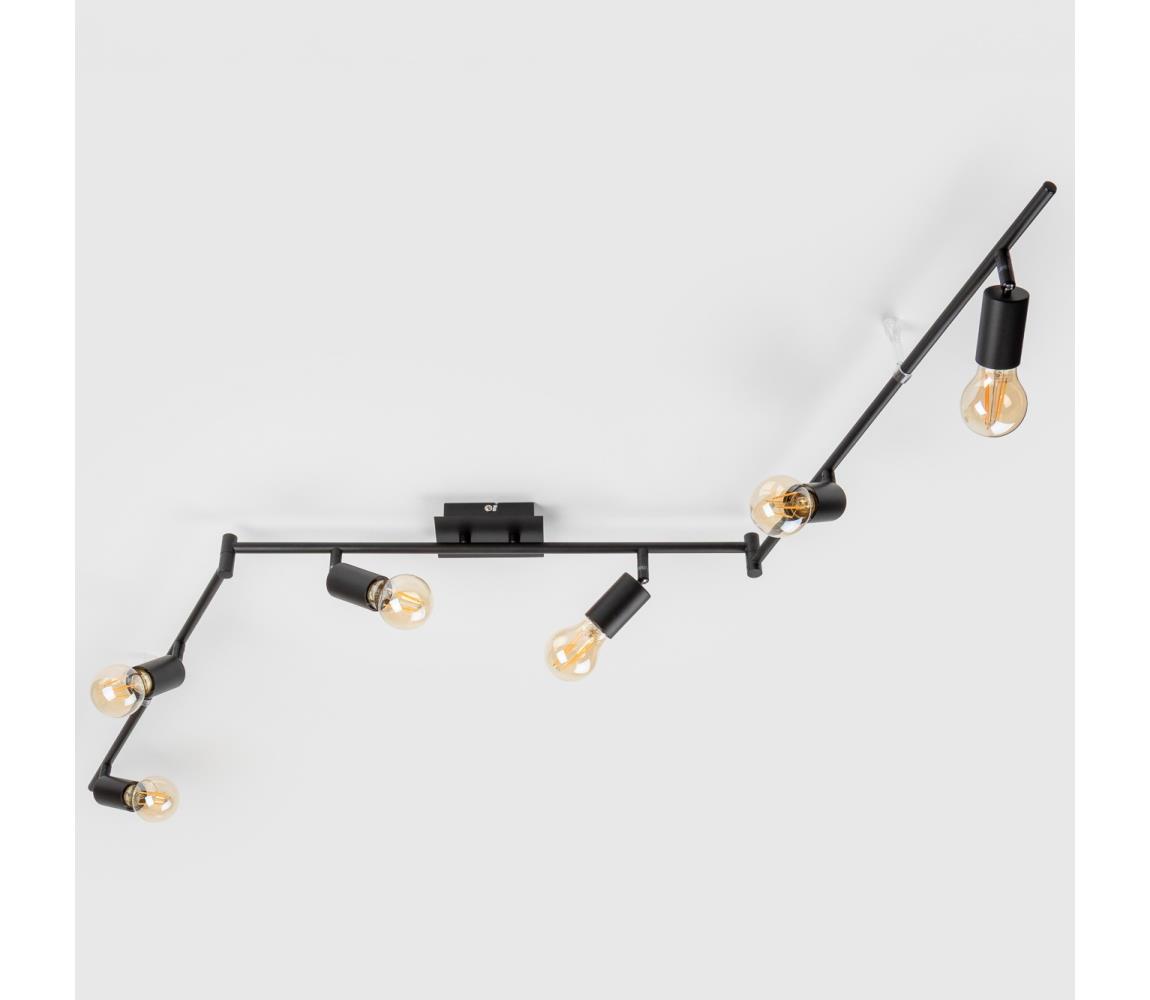 LED Bodové svietidlo 6xE27/6,5W/230V čierne 9A22004