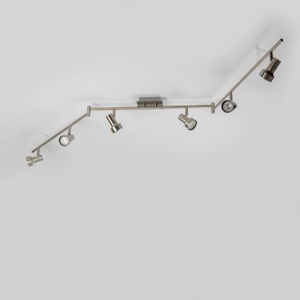 LED Bodové svietidlo 6xGU10/4,7W/230V matný chróm