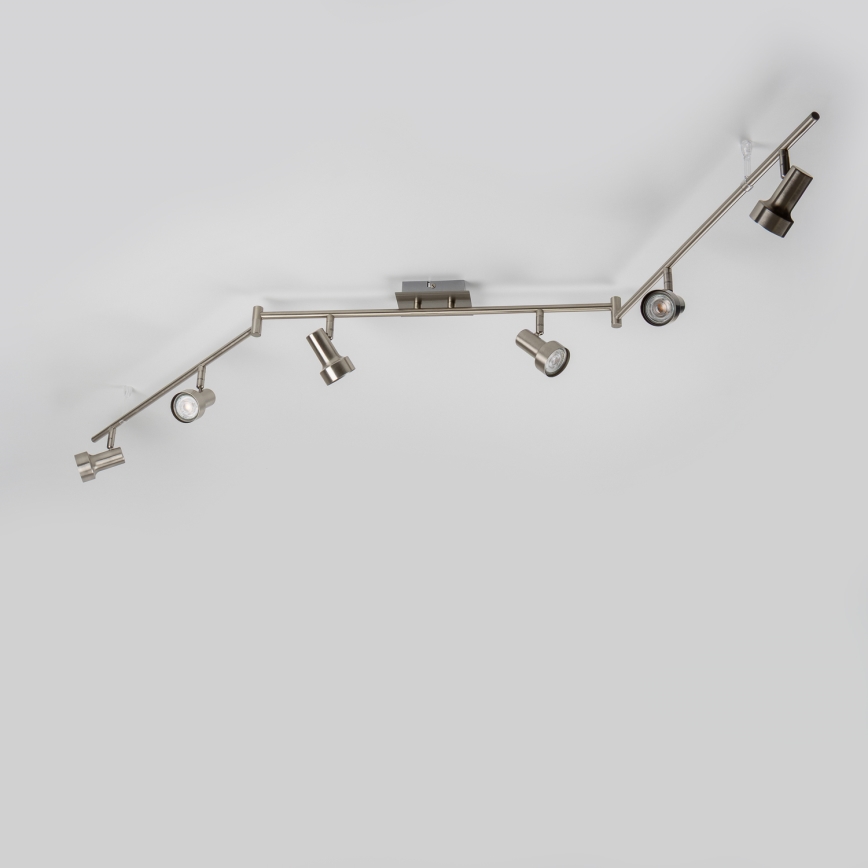 LED Bodové svietidlo 6xGU10/4,7W/230V matný chróm