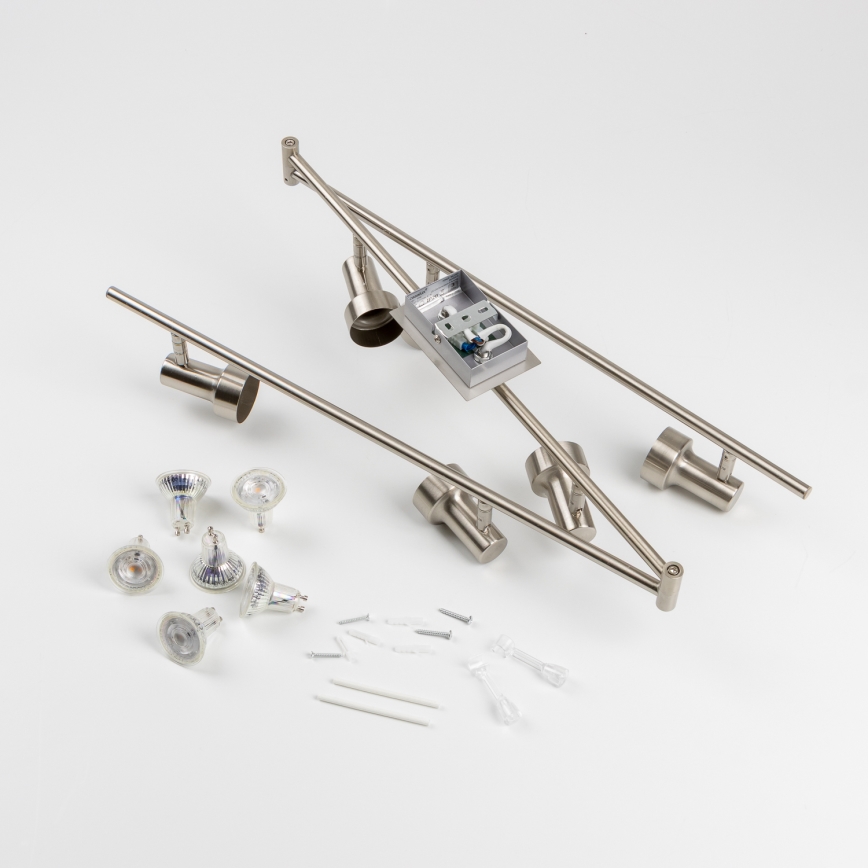 LED Bodové svietidlo 6xGU10/4,7W/230V matný chróm