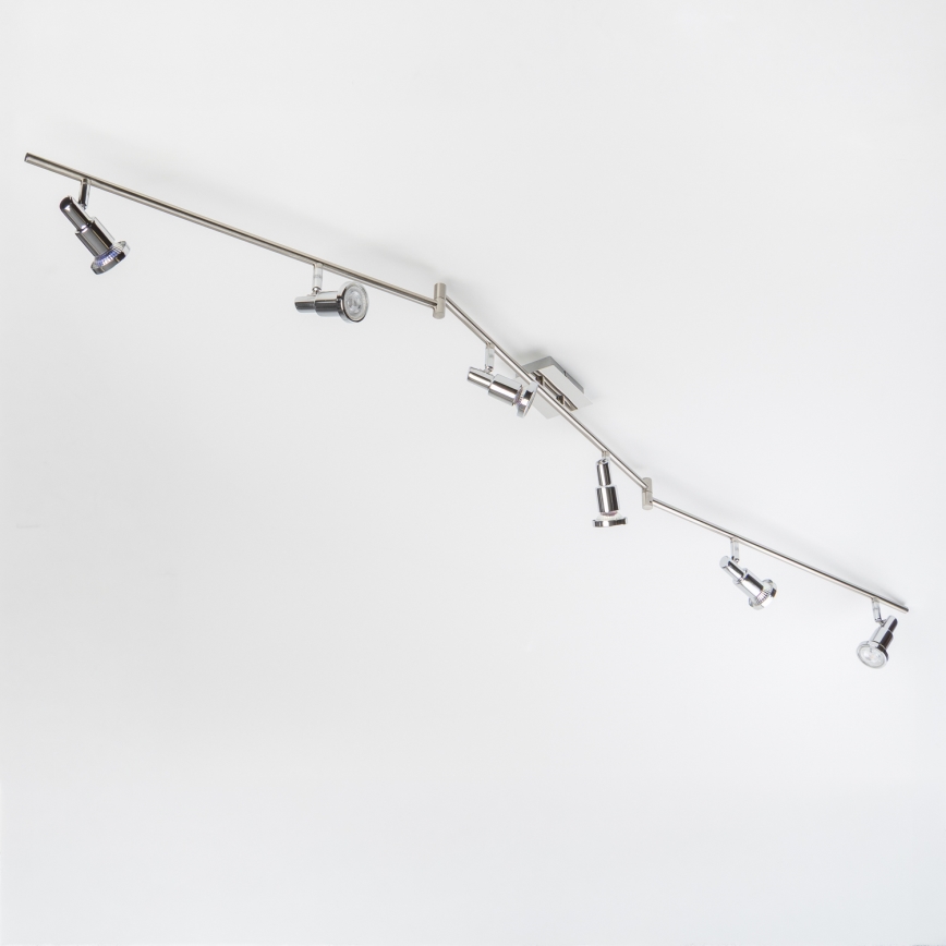 LED bodové svietidlo 6xGU10/5W/230V lesklý chróm