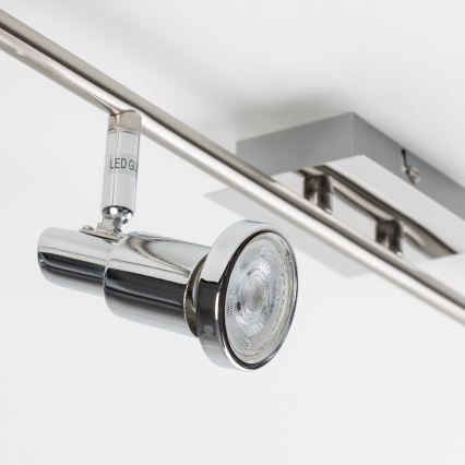 LED bodové svietidlo 6xGU10/5W/230V lesklý chróm