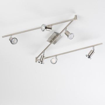 LED Bodové svietidlo 6xGU10/5W/230V matný chróm