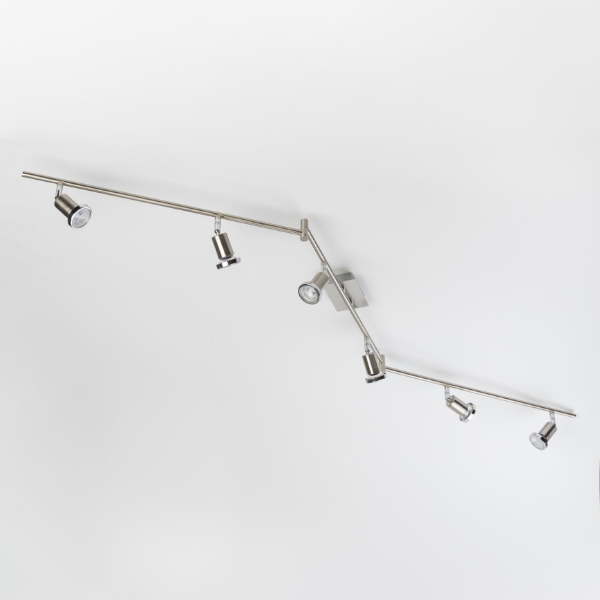 LED Bodové svietidlo 6xGU10/5W/230V matný chróm