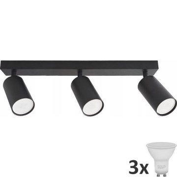 LED Bodové svietidlo ANGIE 3xGU10/6W/230V čierna