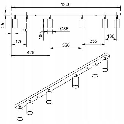 LED Bodové svietidlo ANGIE 6xGU10/6W/230V biela