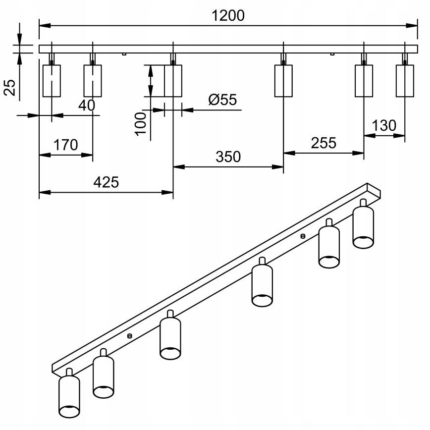 LED Bodové svietidlo ANGIE 6xGU10/6W/230V biela