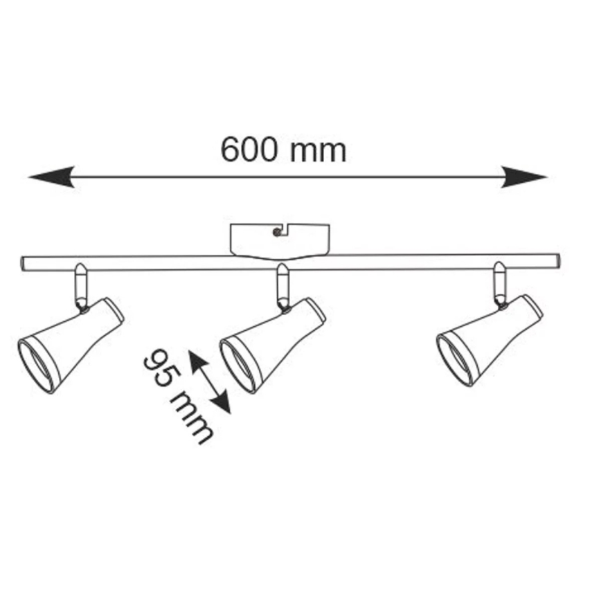 LED Bodové svietidlo BERG 3xLED/4,2W/230V čierna