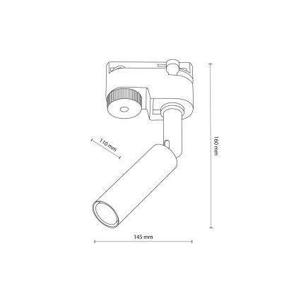 LED Bodové svietidlo do 1-fázového lištového systému LAGOS 1xG9/3W/230V biela