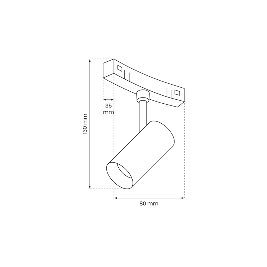 LED Bodové svietidlo do lištového systému MAGNETIC TRACK LED/7W/48V 3000K čierna