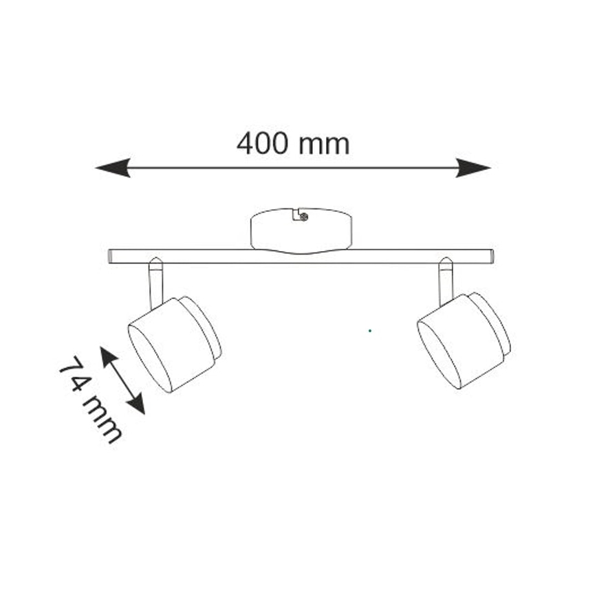 LED Bodové svietidlo KUBIK 2xLED/4,2W/230V čierna