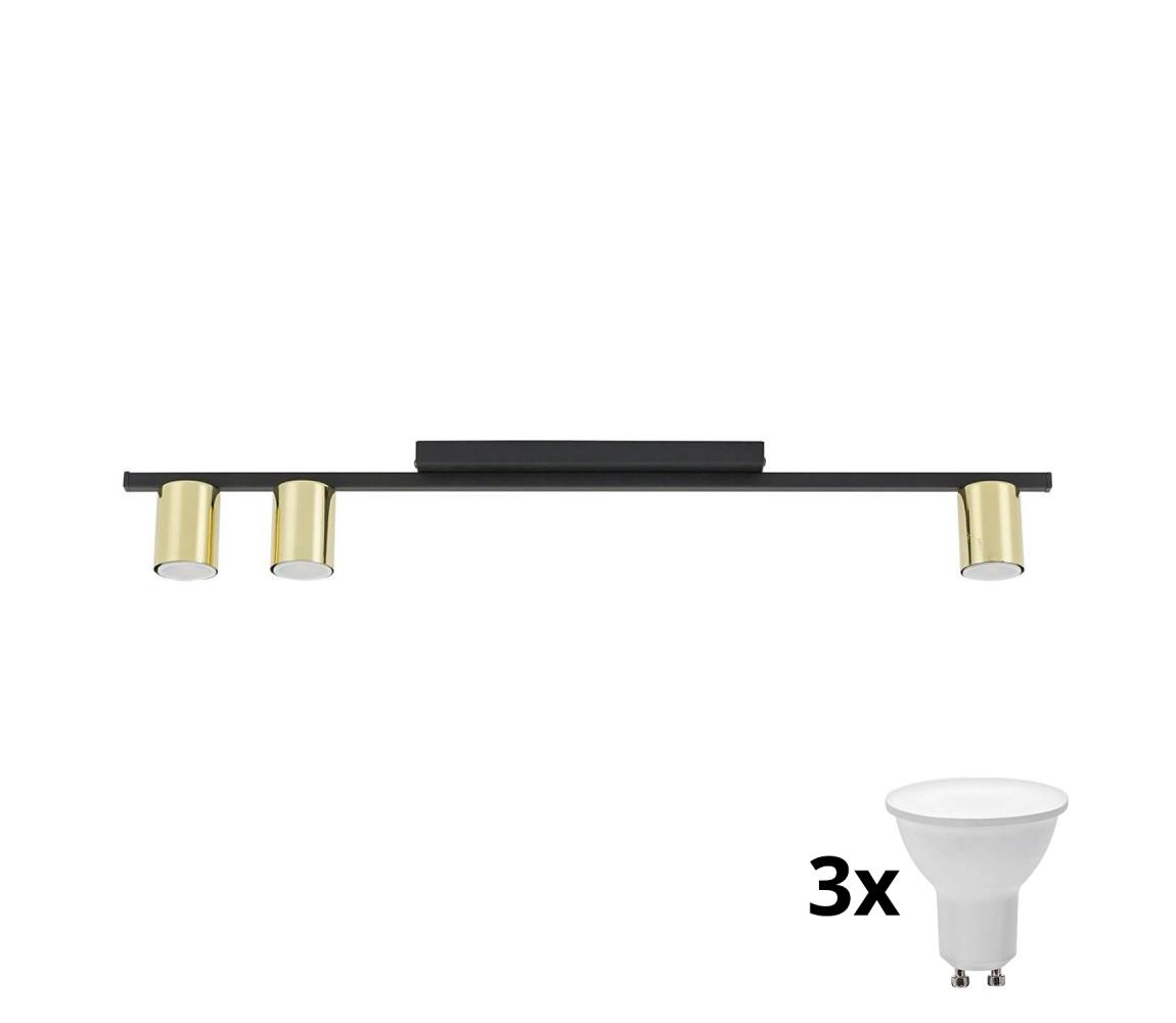 LED bodové svietidlo LOGAN 3xGU10/10W/230V čierna/zlatá 5672