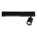 LED Bodové svietidlo MAGNET LED/5W/230V + 1xGU10/60W 3000/4000K čierna