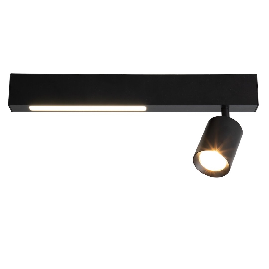 LED Bodové svietidlo MAGNET LED/5W/230V + 1xGU10/60W 3000/4000K čierna