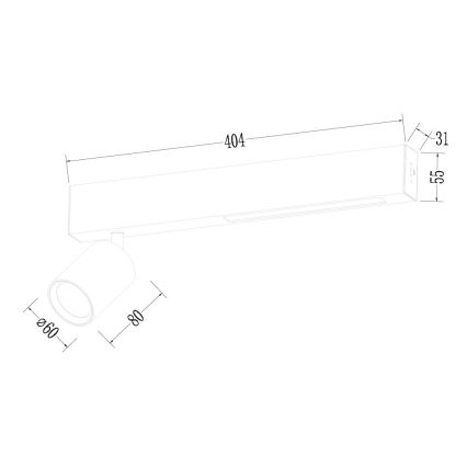 LED Bodové svietidlo MAGNET LED/5W/230V + 1xGU10/60W 3000/4000K čierna